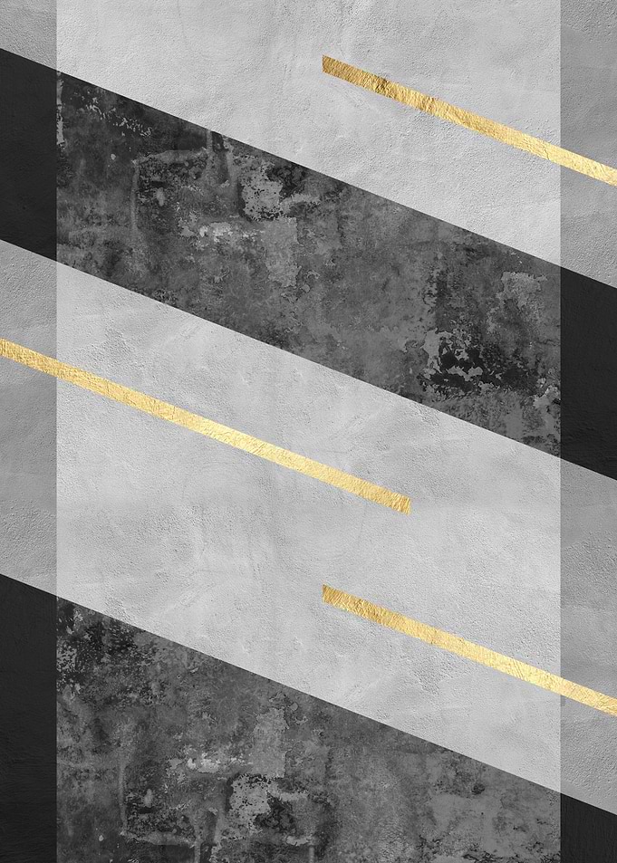 Gray and gold art J