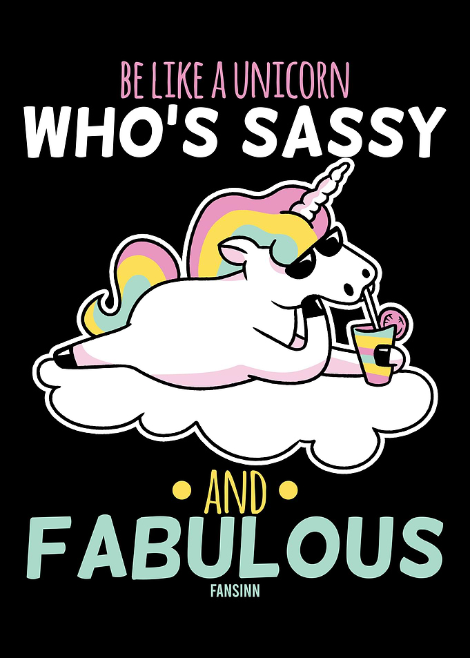 Unicorn on a cloud