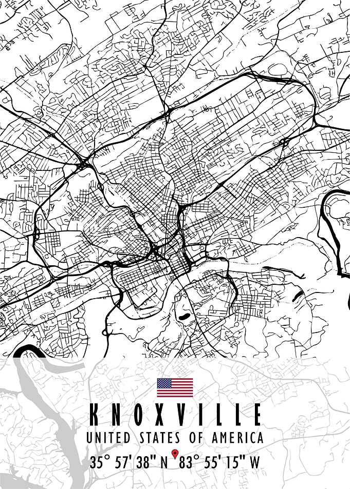 KNOXVILLE MAP USA