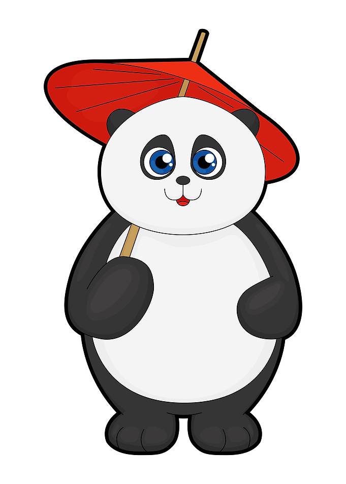 Panda Rain Umbrella