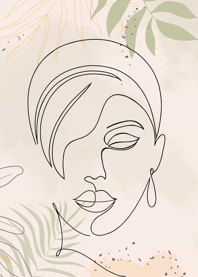 Minimalist woman portrait