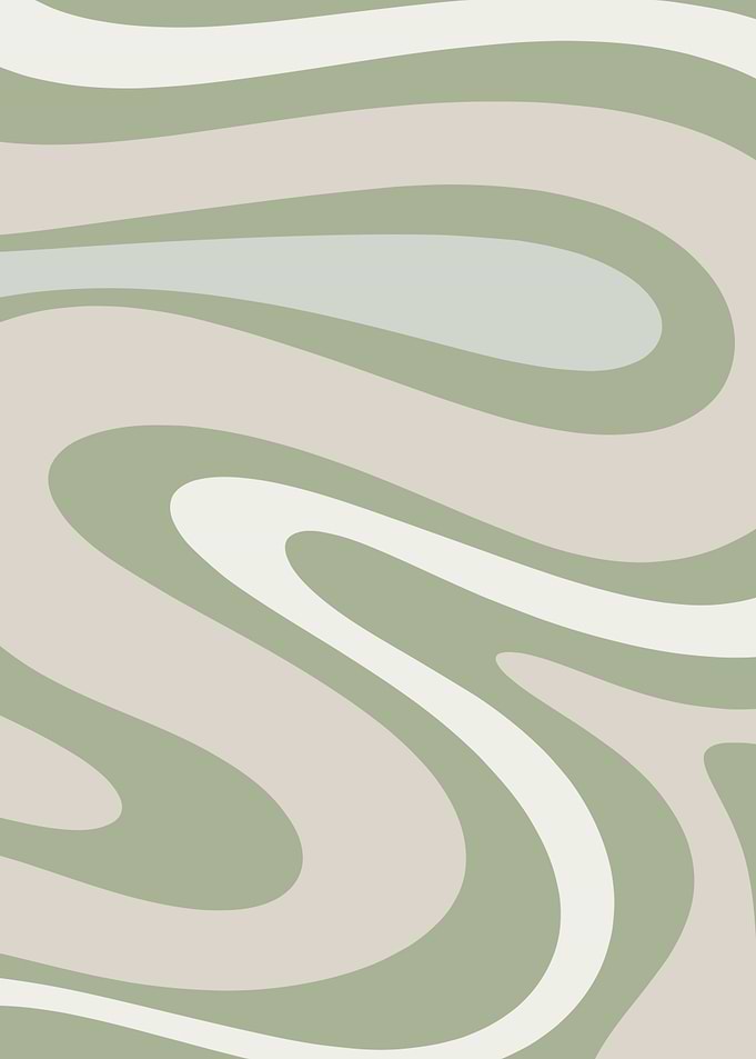 Swirls in Sage and Beige