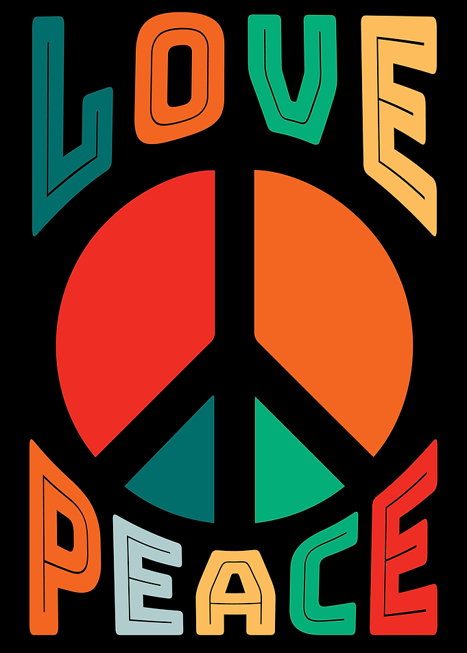Love Peace Retro 60s
