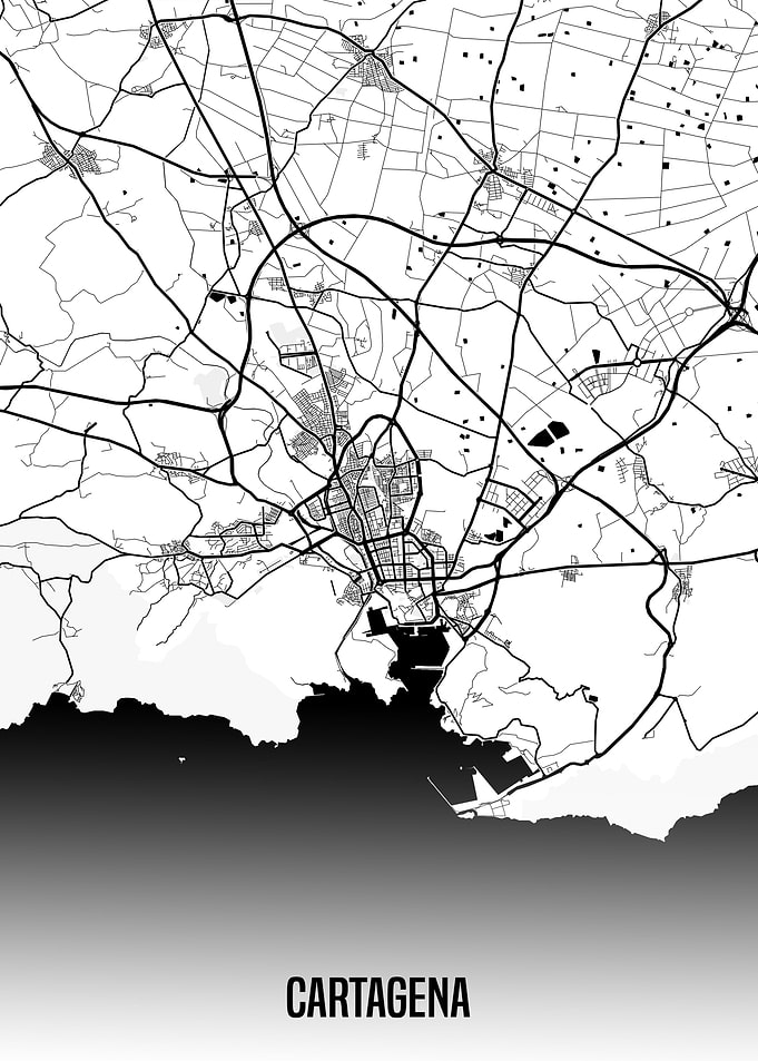 Cartagena white map