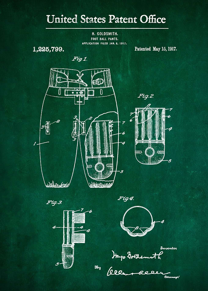 52 Football Pants Patent