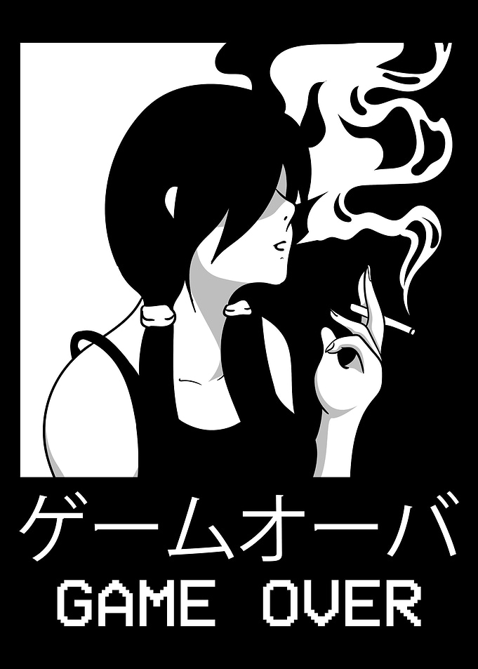 Smoking Anime Girl Japan