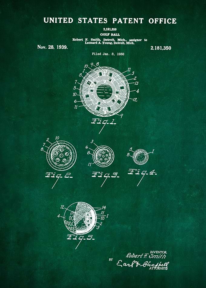 55 Golf Ball Patent