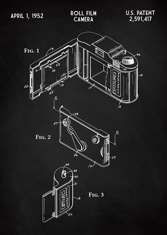 ROLL FILM CAMERA CHALK