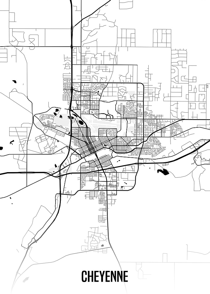 Cheyenne white map