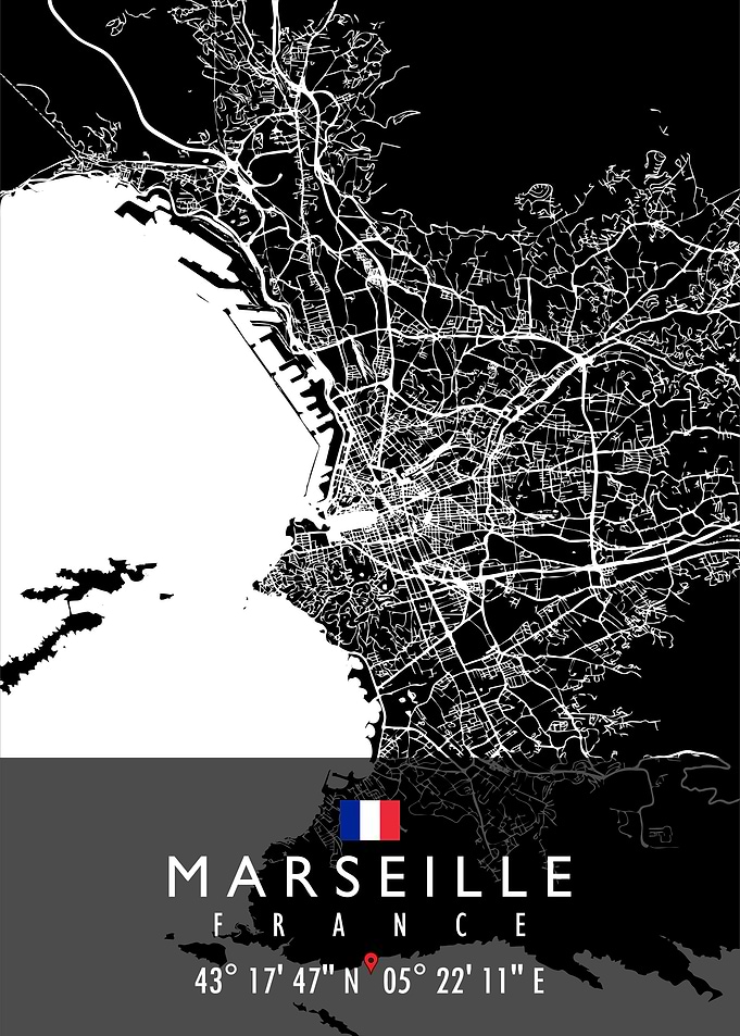 MARSEILLE MAP FRANCE