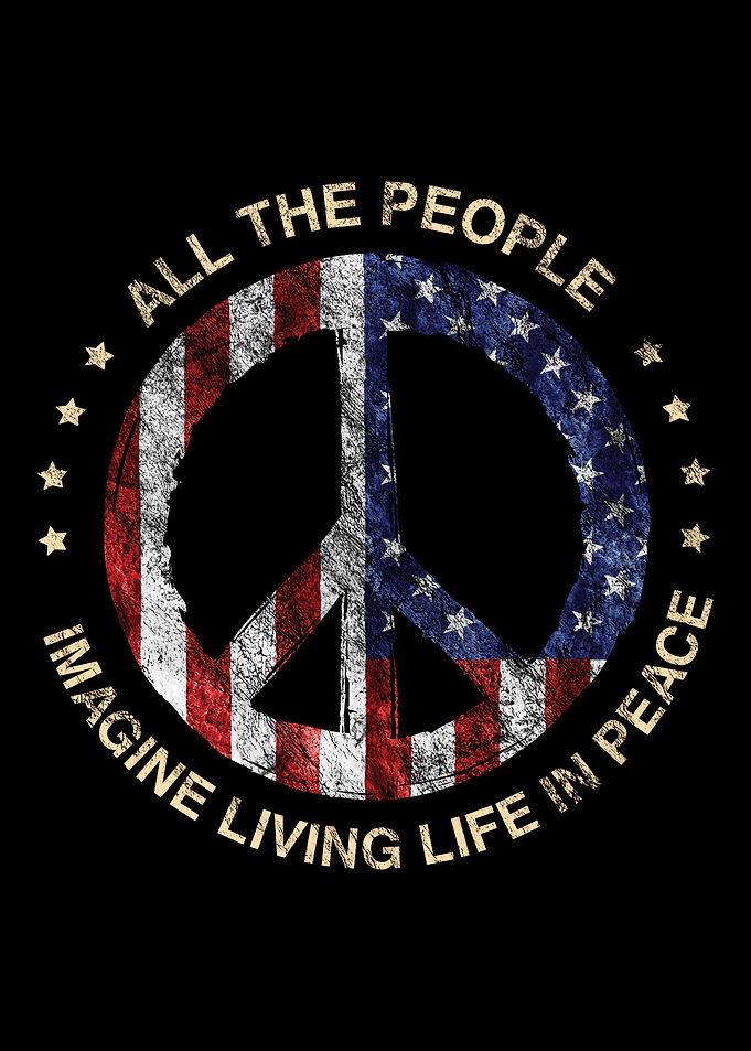 Peace Hippie USA Flag