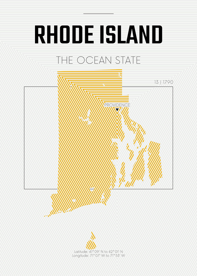 Rhode Island USA state map