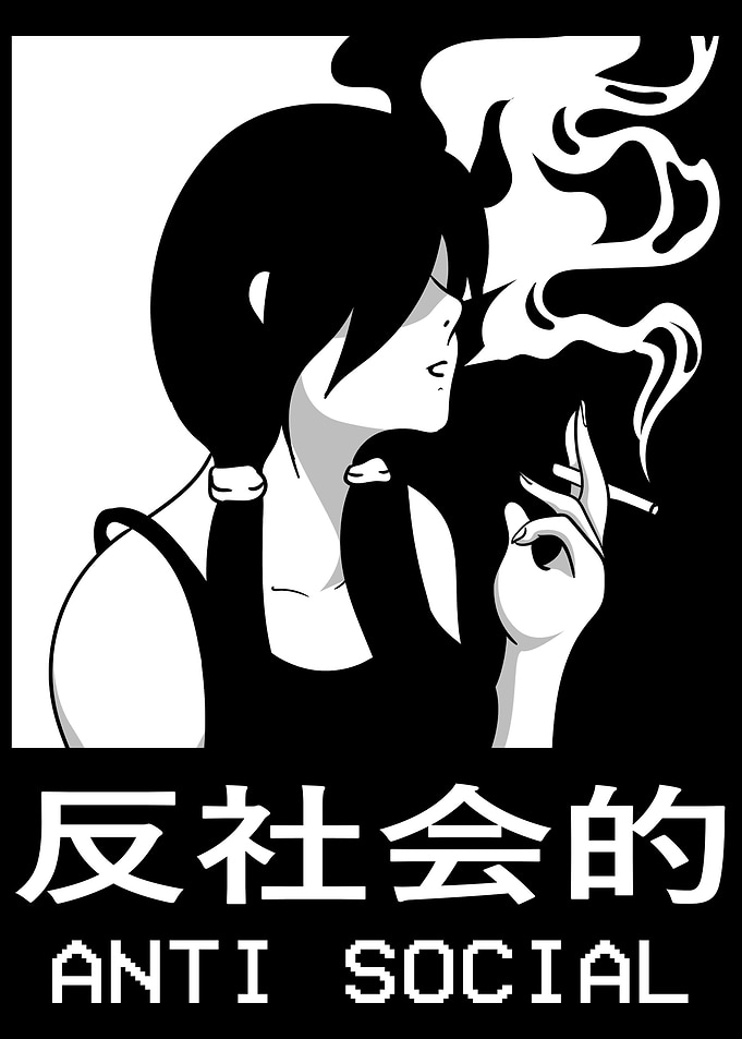 Smoking Anime Girl Japan
