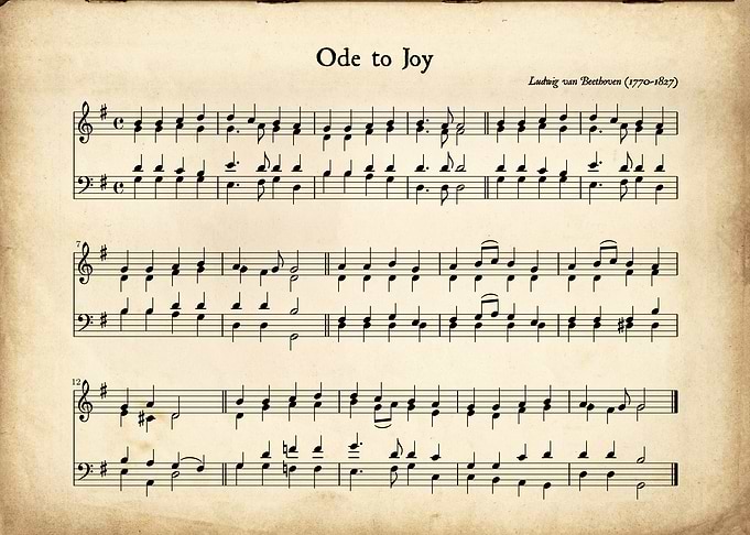 Beethoven Ode to joy horiz