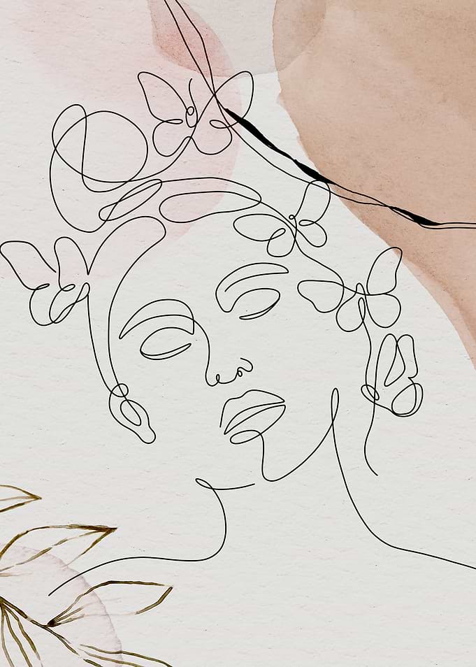 Minimalist woman portrait