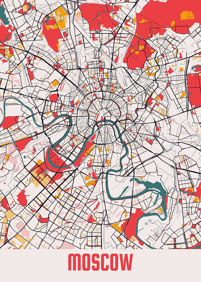 Moscow City Map Russia