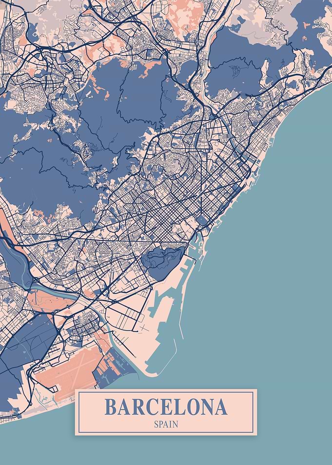 Barcelona Breezy Map
