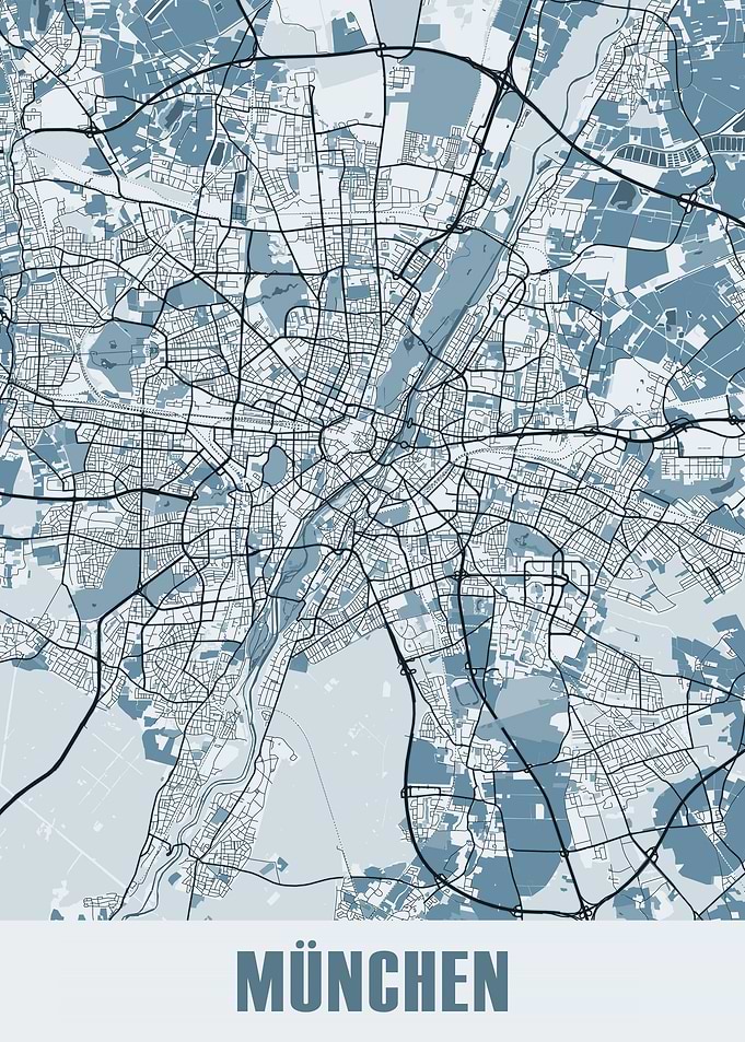 Munich City Map Germany