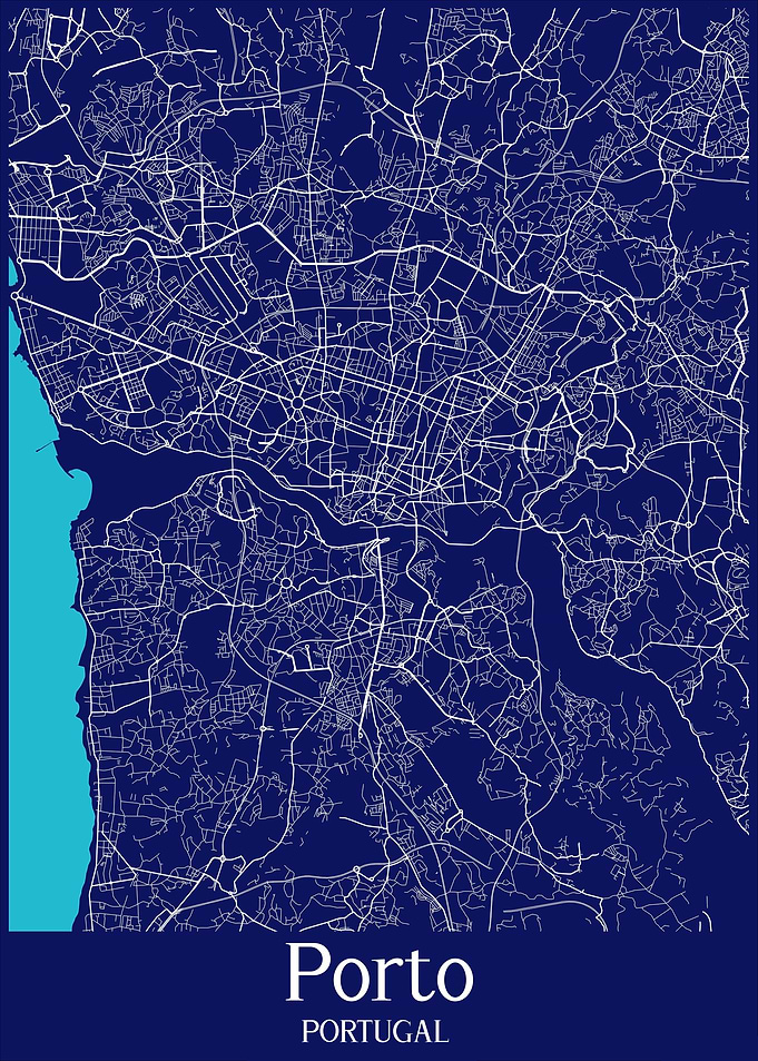 Porto City Map Portugal