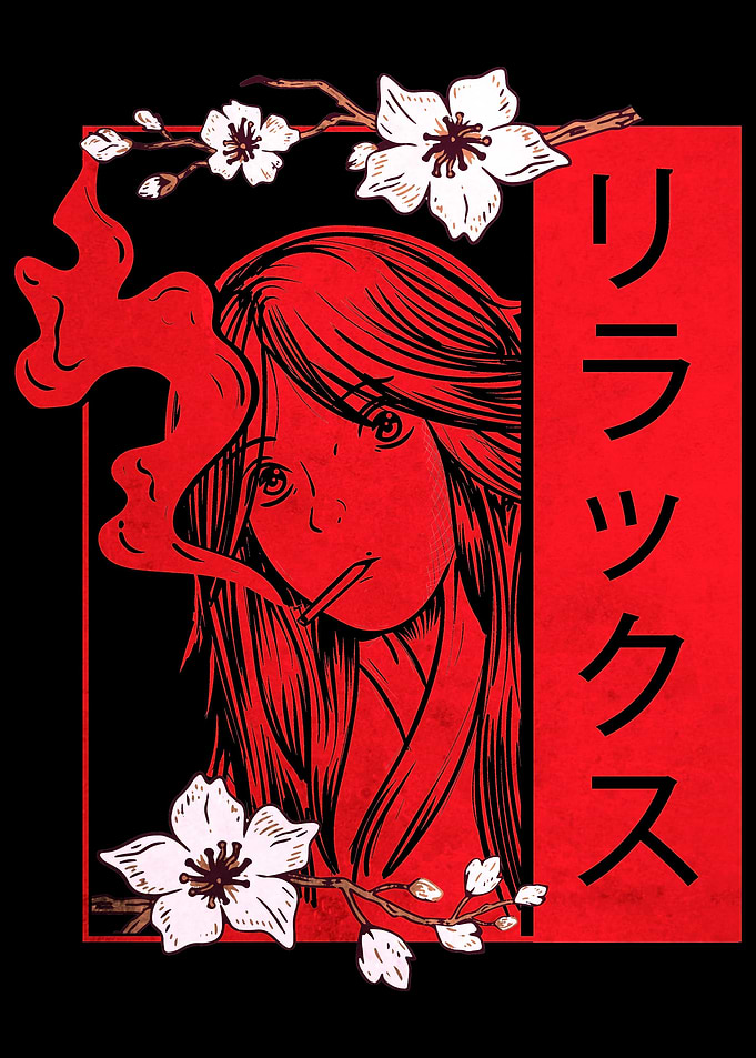 Smoking Anime Girl Japan