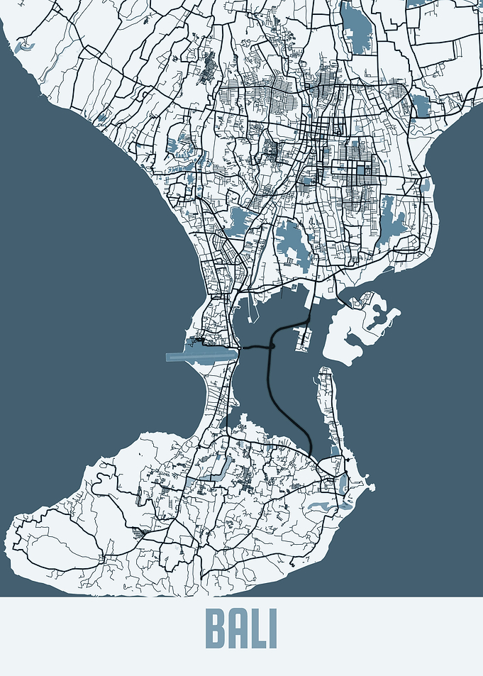 Bali city Map Indonesia