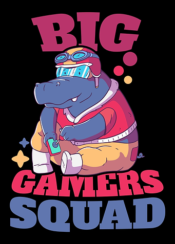 Gamer Hippopotamus Kids Ga