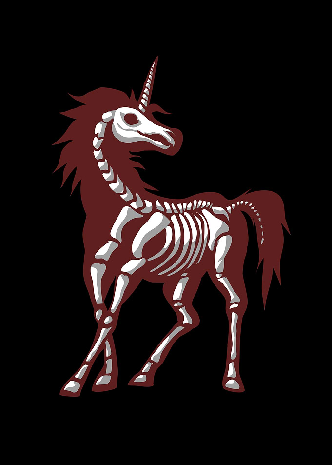 Gothic Unicorn Skeleton