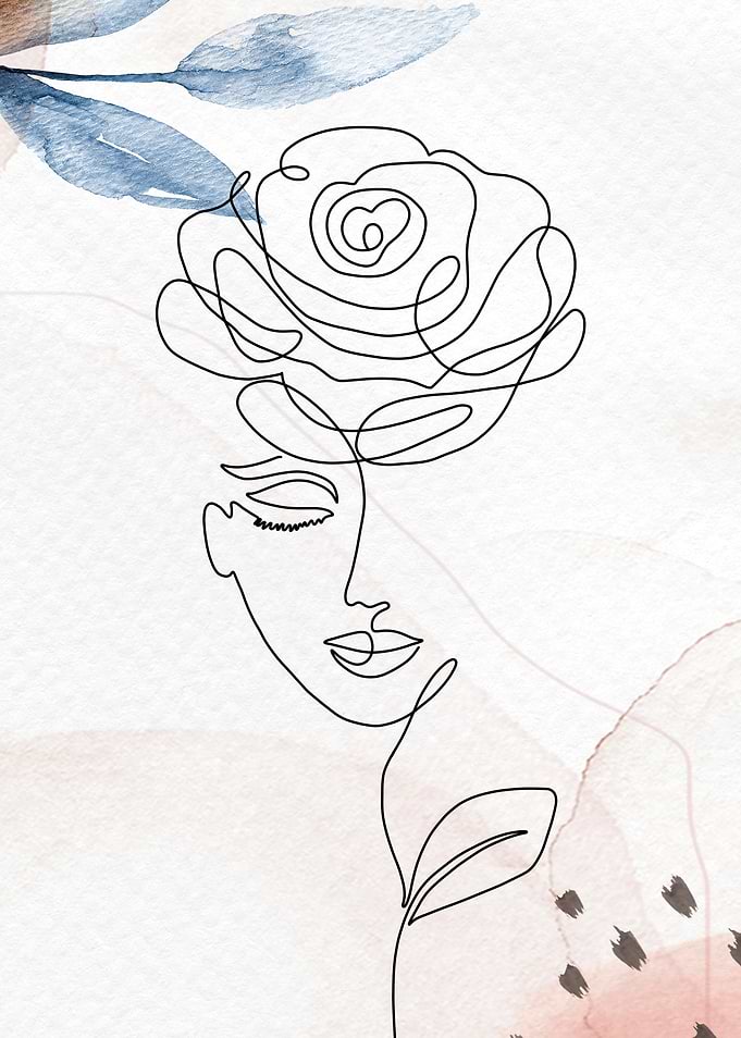 Minimalist woman portrait