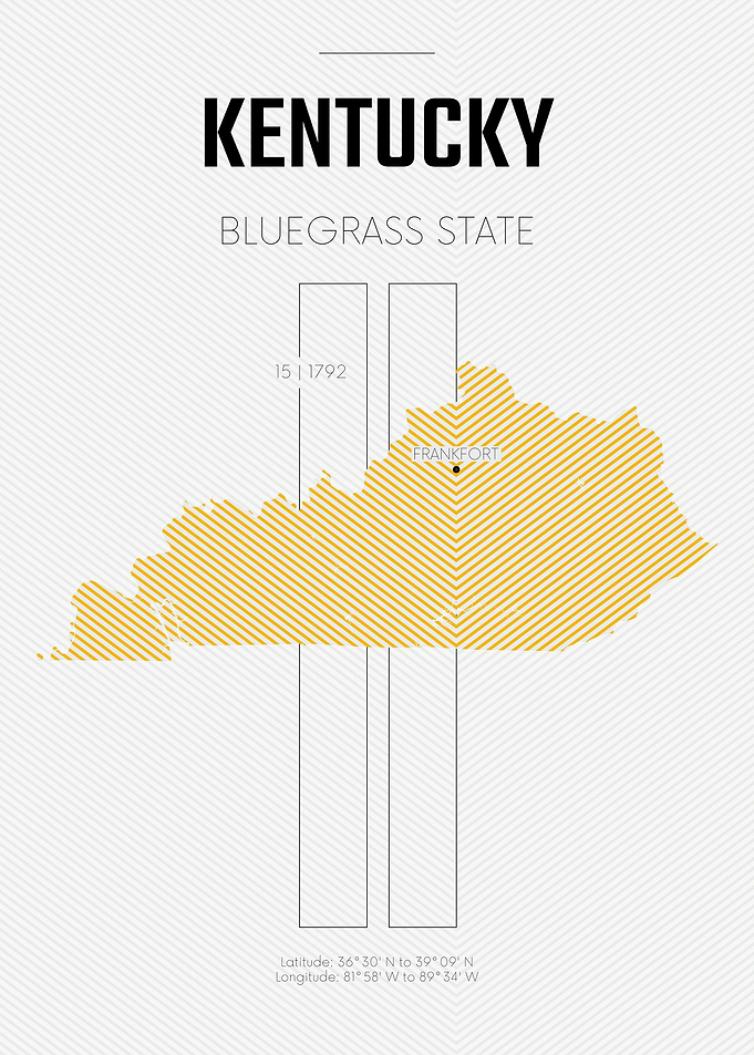 Kentucky USA state map
