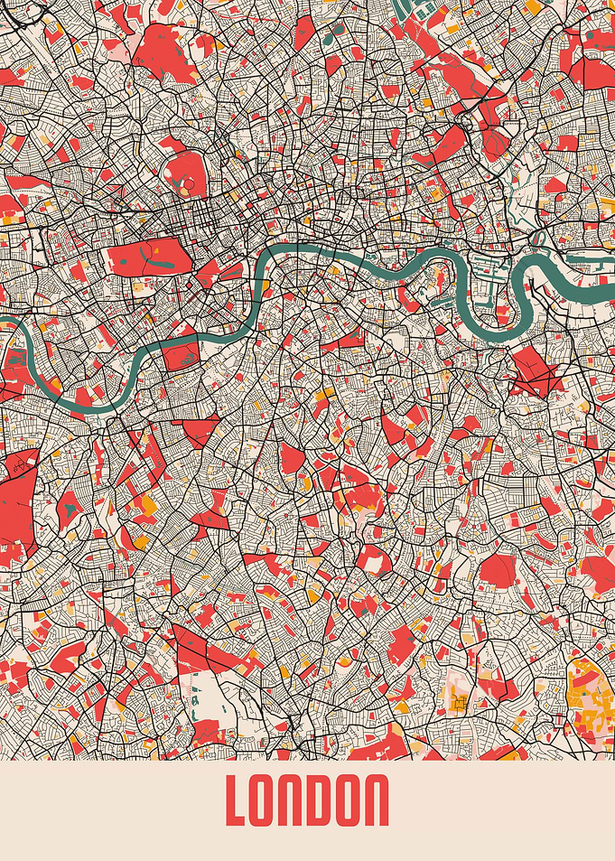 London Map England UK