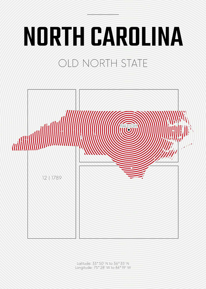 North Carolina state map