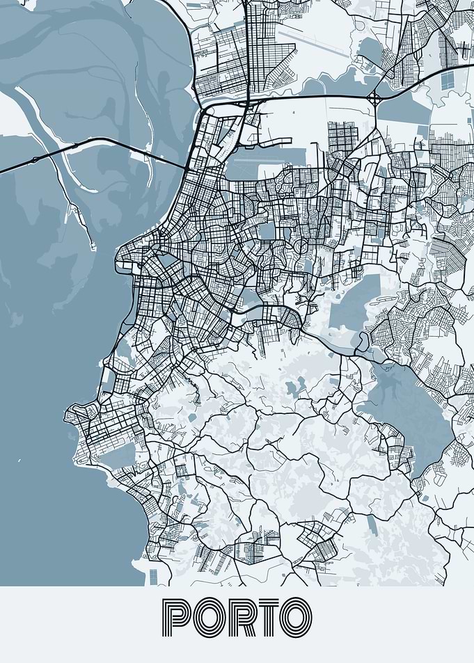 Porto City Map Portugal