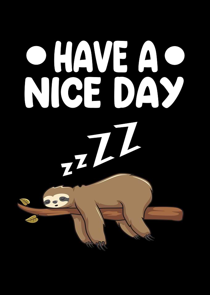 Sloth Have A Nice Day
