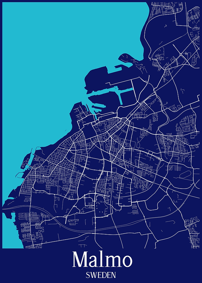 Malmo City Map Sweden