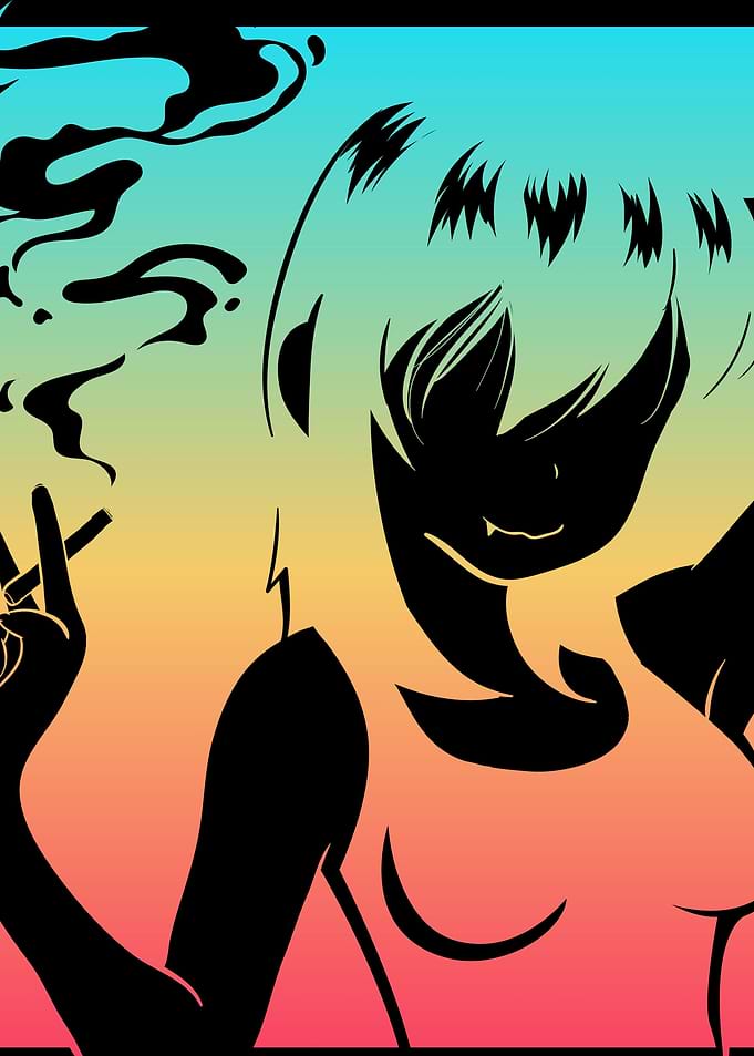Smoking Anime Girl Japan