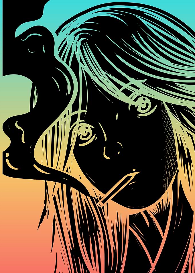 Smoking Anime Girl Japan