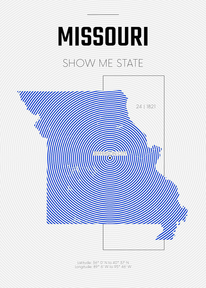Missouiri USA state map