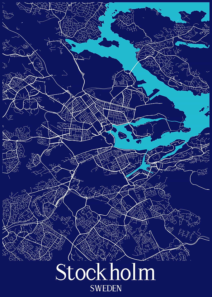 Stockholm City Map Sweden