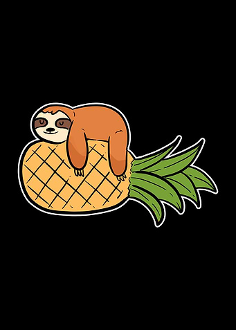 Sloth On Pineapple Hawaii
