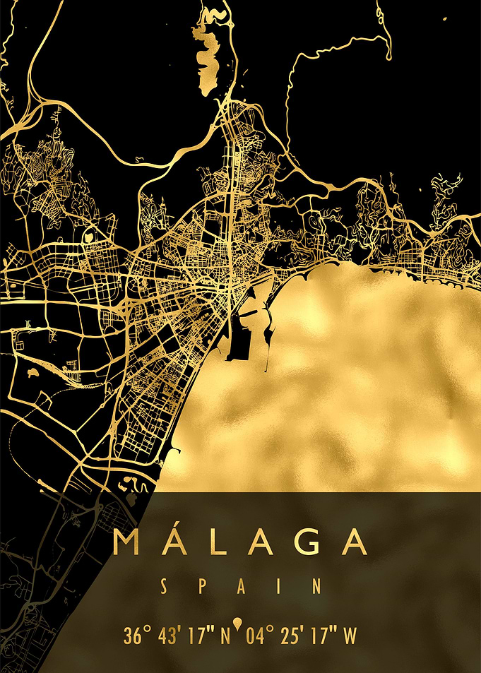 MALAGA MAP SPAIN