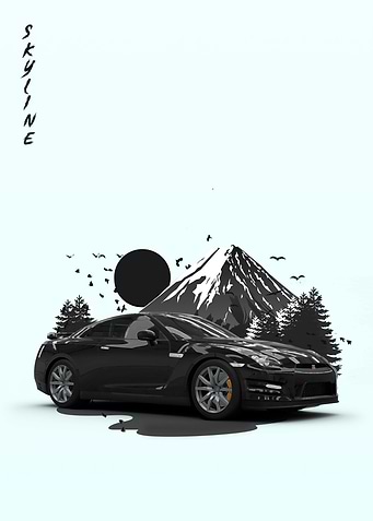 black skyline