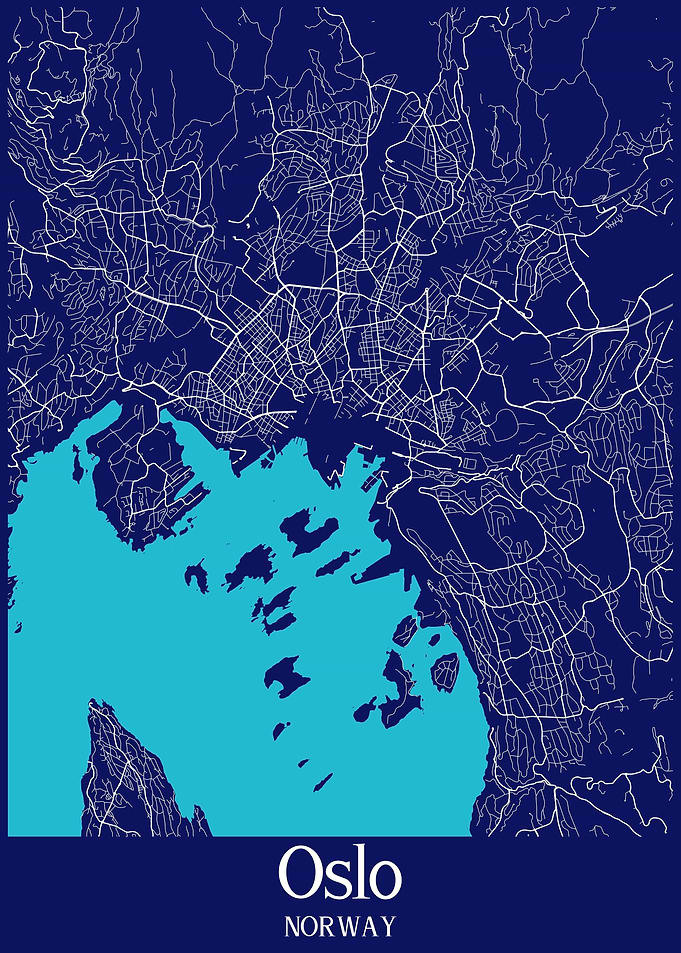 Oslo City Map Norway