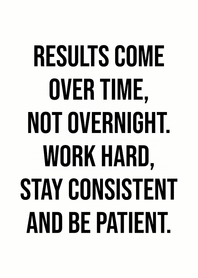 Results Come Over Time