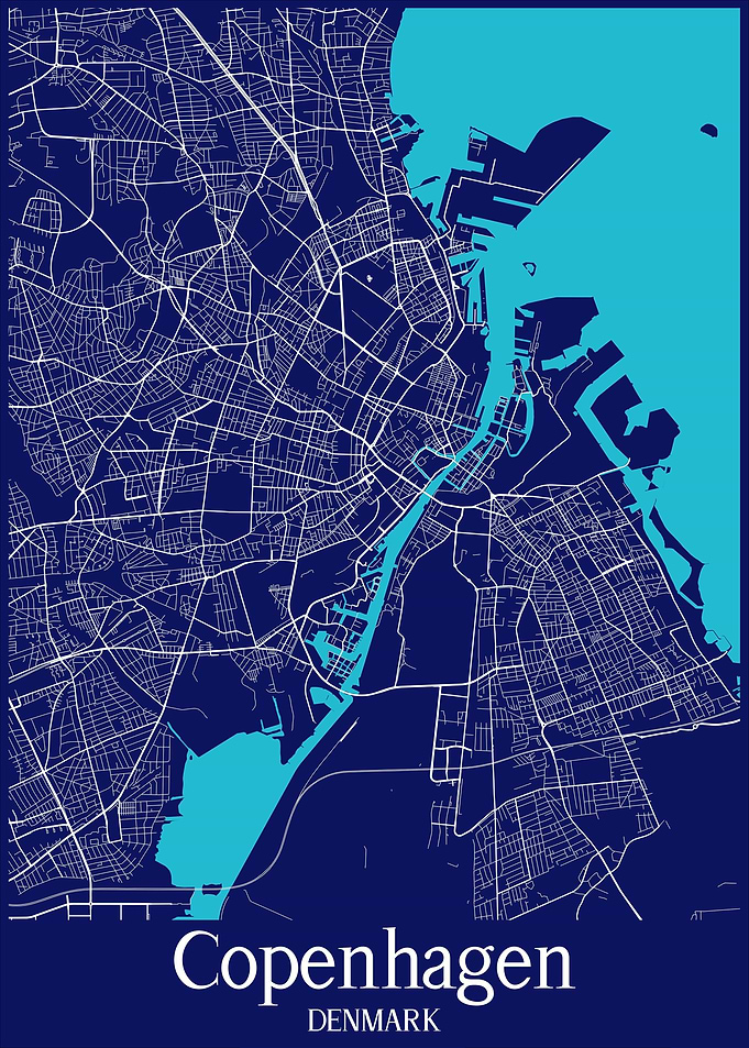 Copenhagen Map Denmark