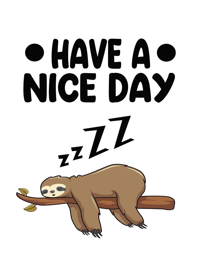 Sloth Have A Nice Day