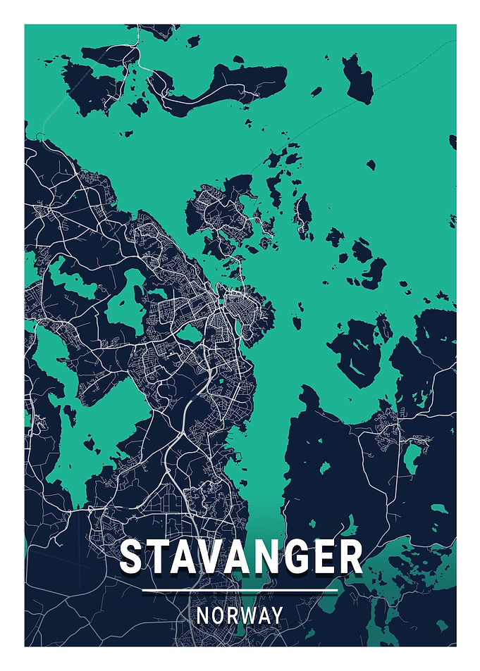 Stavanger Map Norway
