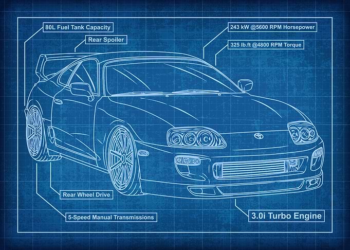 JDM Supra MK4 Blueprint