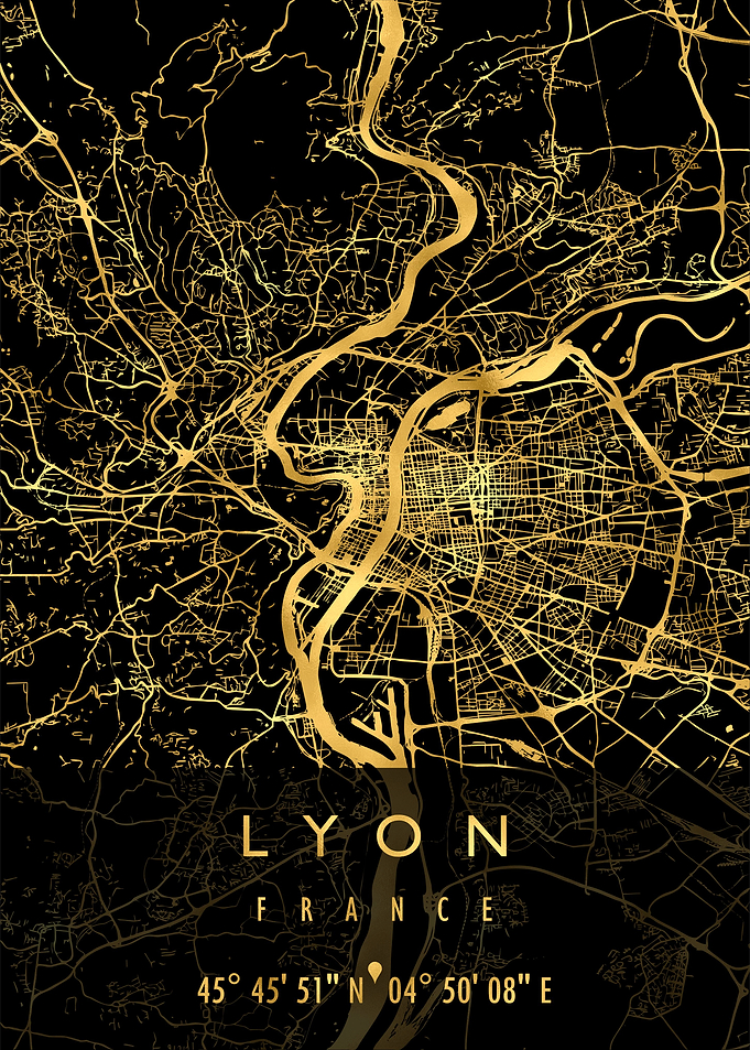 LYON MAP FRANCE