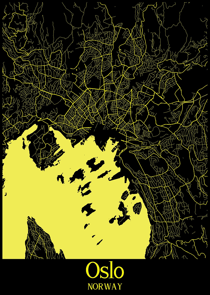 Oslo City Map Norway