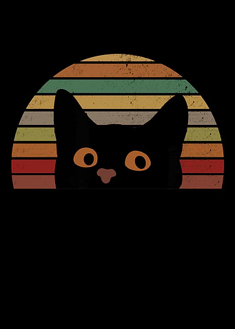 Cat Retro Cute